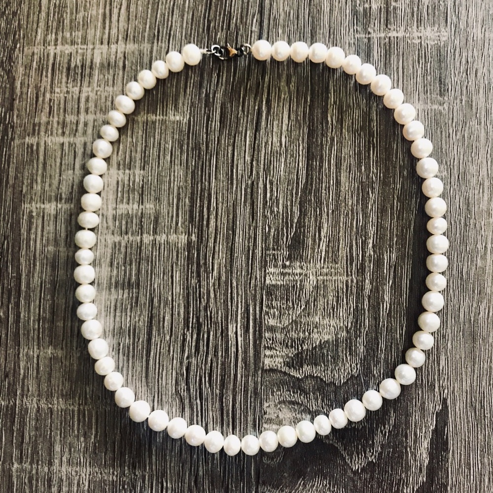 Faux pearl necklace